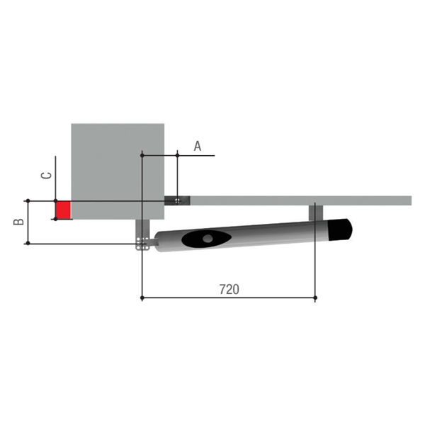 Drehtorantrieb CAME AMICO 24V,für Drehtore bis 1,8m Flügelbreite,links / rechts verwendbar   ECO LINE