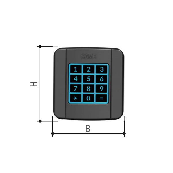 FUNK Codeschloss CAME 433Mhz,12 Taster,blauer Hintergrundbeleuchtung,unterschiedliche Betriebsmodi wählbar