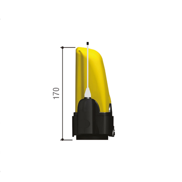 LED Blinkleuchte CAME,gelbes Glas, mit Antennensockel,Ausführung 230V
