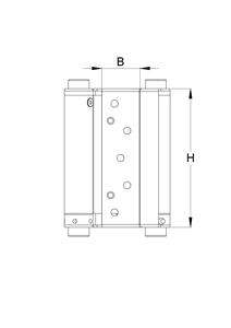 Zeus Pendeltürbänder,max Belastung per Türband: 27 kg,Türblatt 30 mm-35 mm, H 75 mm