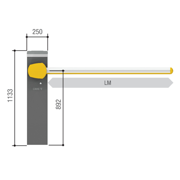 GPT40AGS,automatisches Schrankensystem,Schrank Aluminium lackiert