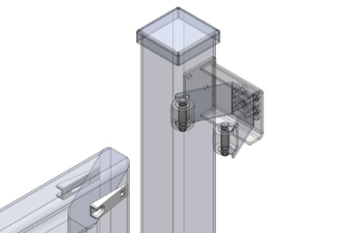 Andruckstück NIKO medium Typ E55,Einlaufkeil, schont die Toroberfläche,Nylon Führungskeil